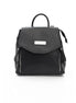 Baldinini Trend Black Leather Women Backpack
