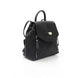 Baldinini Trend Black Leather Women Backpack