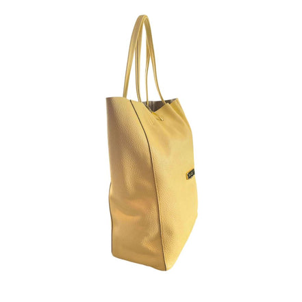 Baldinini Trend Yellow Leather Women Shoulder Bag