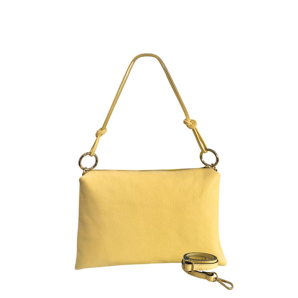 Baldinini Trend Yellow Leather Women Bag