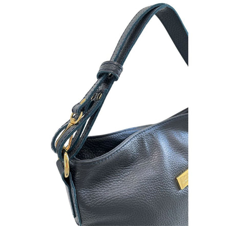 Baldinini Trend Blue Cowhide Leather Women Shoulder Bag