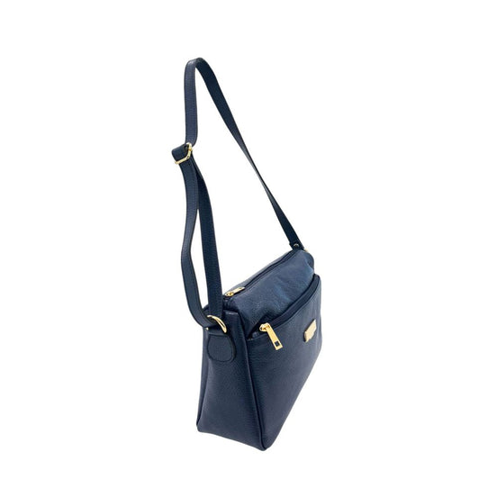Baldinini Trend Blue Leather Women Crossbody Bag