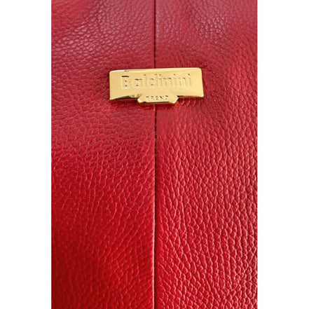 Baldinini Trend Red Leather Women Shoulder Bag