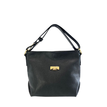 Baldinini Trend Black Leather Women Shoulder Bag