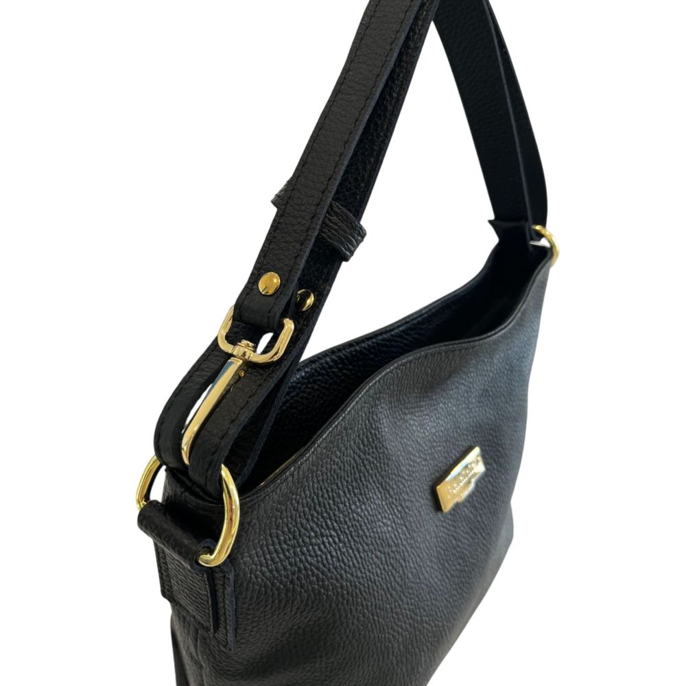 Baldinini Trend Black Leather Women Shoulder Bag