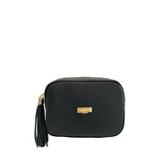 Baldinini Trend Black Cowhide Leather Women Crossbody