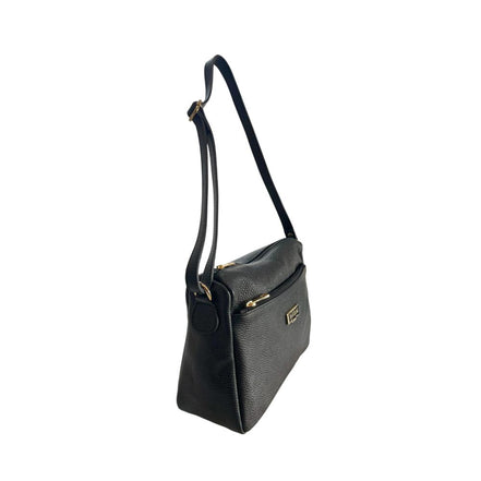 Baldinini Trend Black Leather Women Crossbody Bag