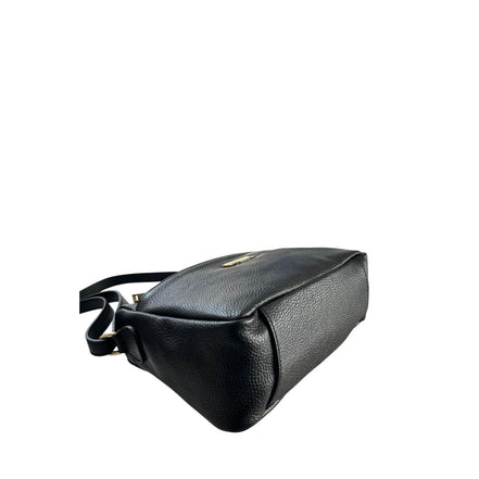 Baldinini Trend Black Leather Women Crossbody Bag