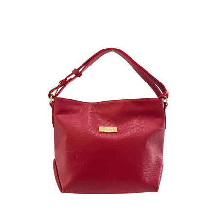 Baldinini Trend Red Leather Women Shoulder Bag