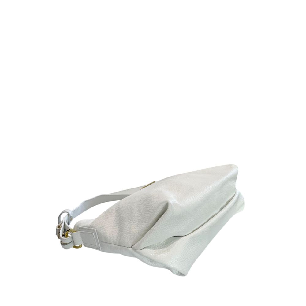 Baldinini Trend White Cowhide Clutch Bag