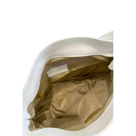 Baldinini Trend White Cowhide Clutch Bag