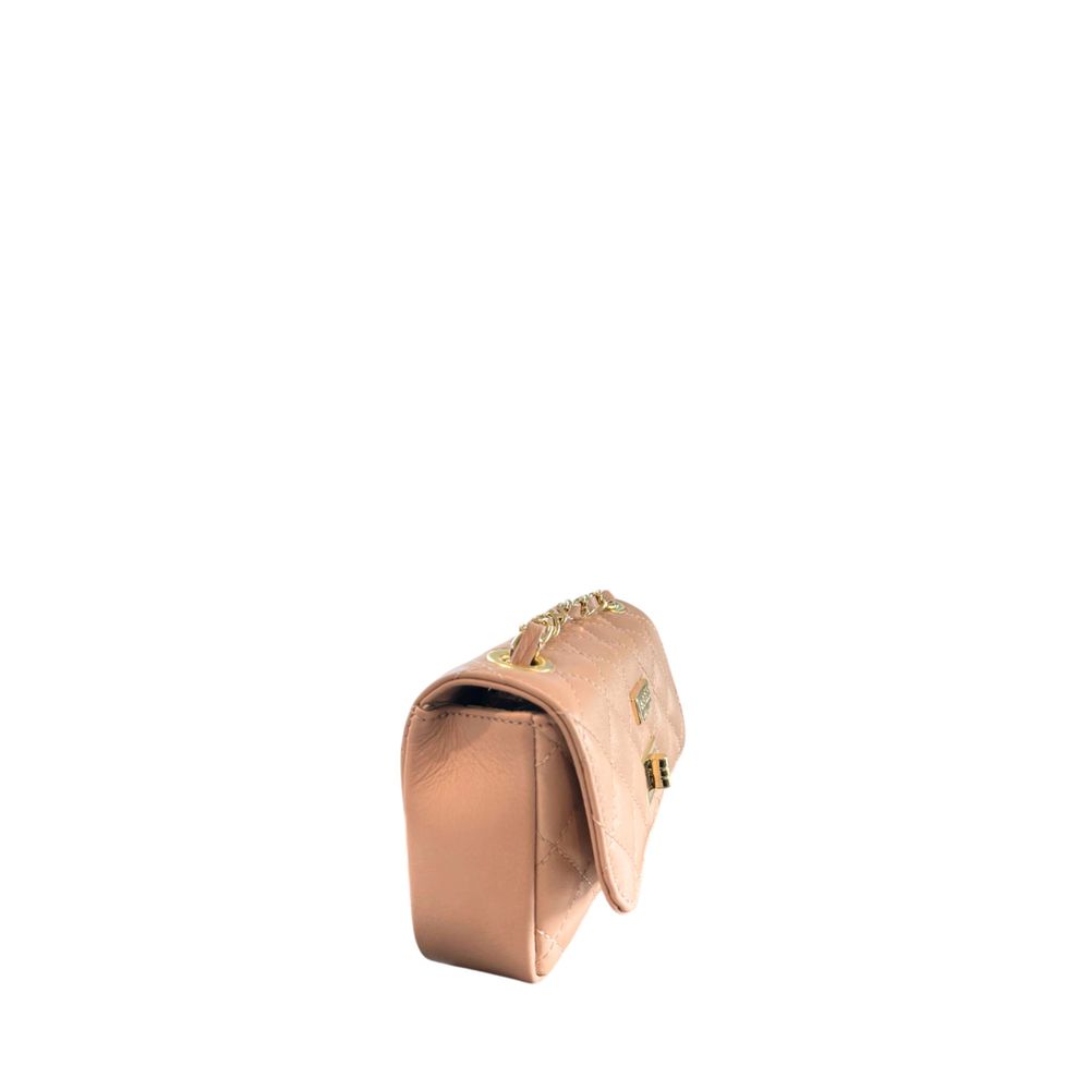 Baldinini Trend Pink Leather Women Crossbody Bag