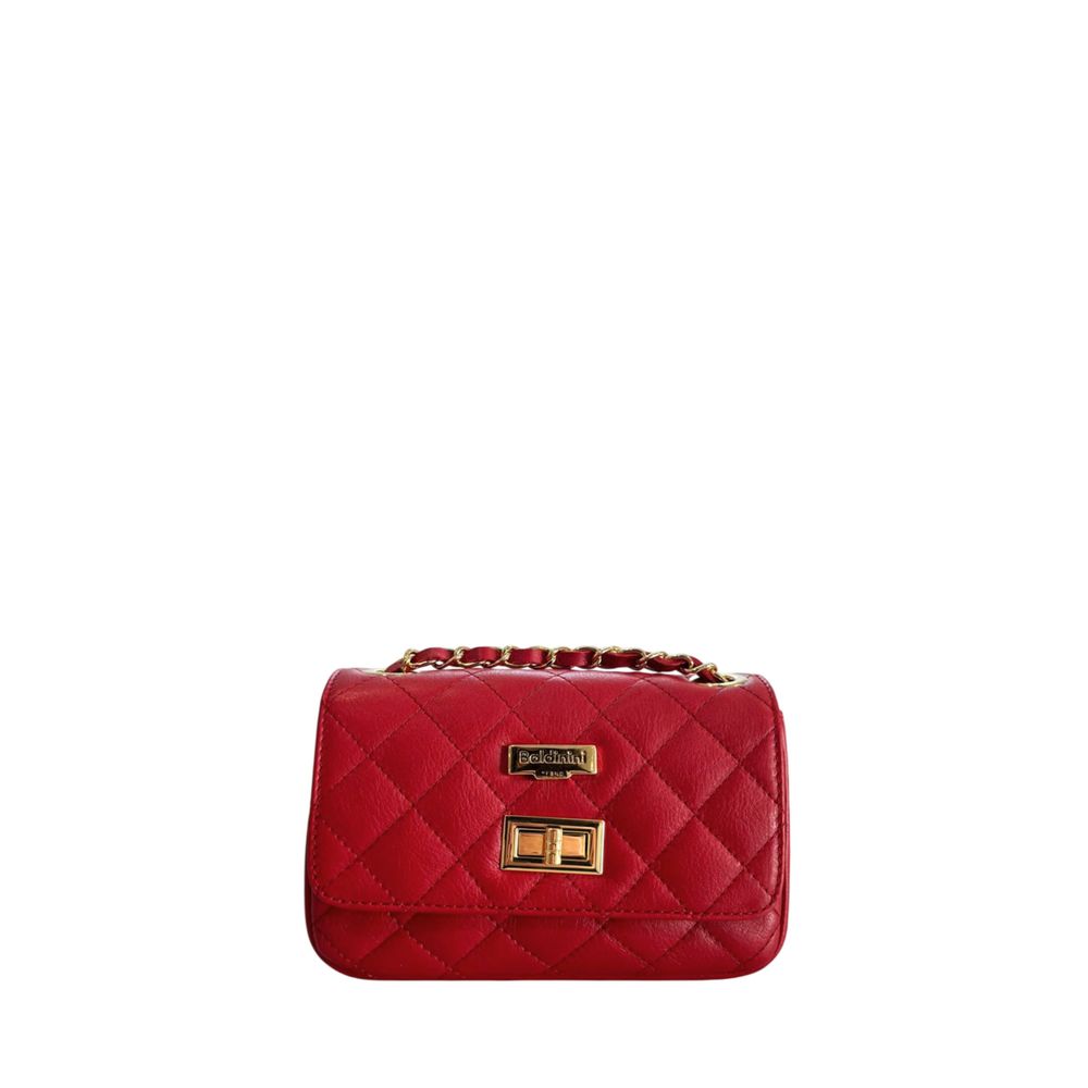 Baldinini Trend Red Leather Women Crossbody Bag