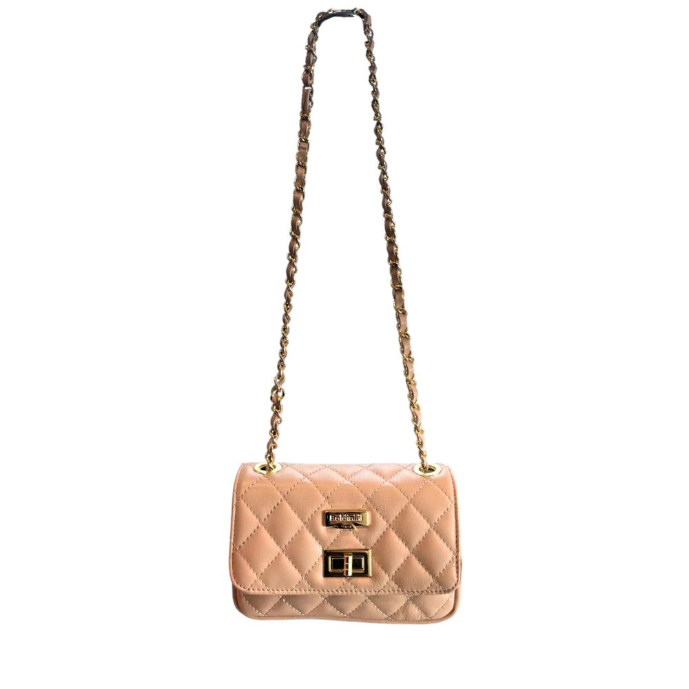 Baldinini Trend Pink Leather Women Crossbody Bag