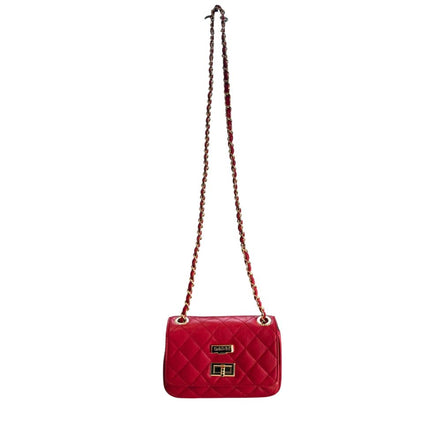 Baldinini Trend Red Leather Women Crossbody Bag