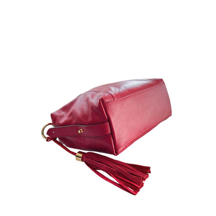 Baldinini Trend Red Leather Women Handbag