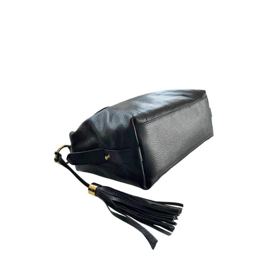 Baldinini Trend Black Leather Women Handbag