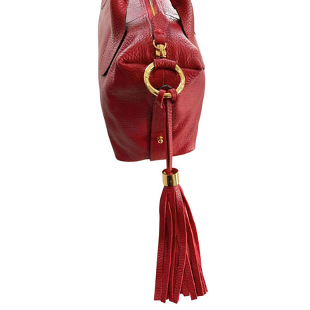 Baldinini Trend Red Leather Women Handbag