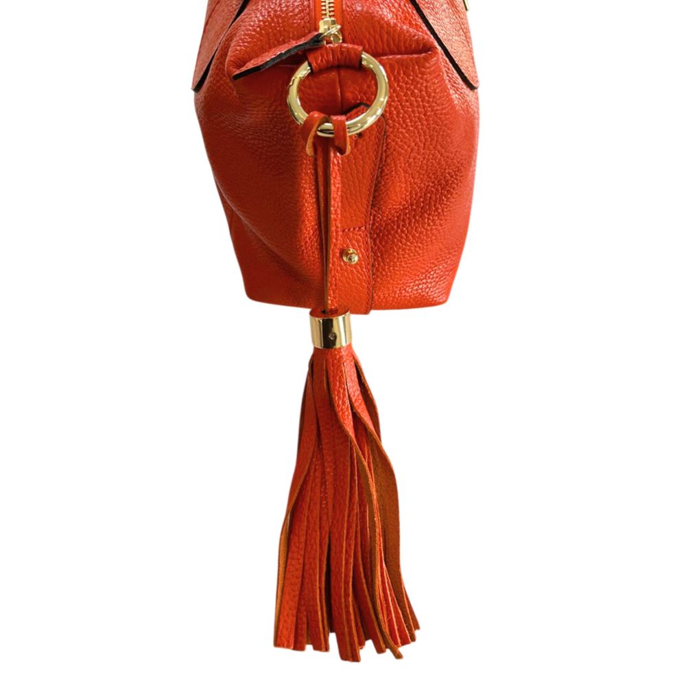 Baldinini Trend Orange Leather Women Handbag
