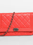 Chanel Boy Wallet on Chain Κόκκινο Δέρμα Αρνιού