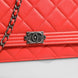 Chanel Boy Wallet on Chain Κόκκινο Δέρμα Αρνιού