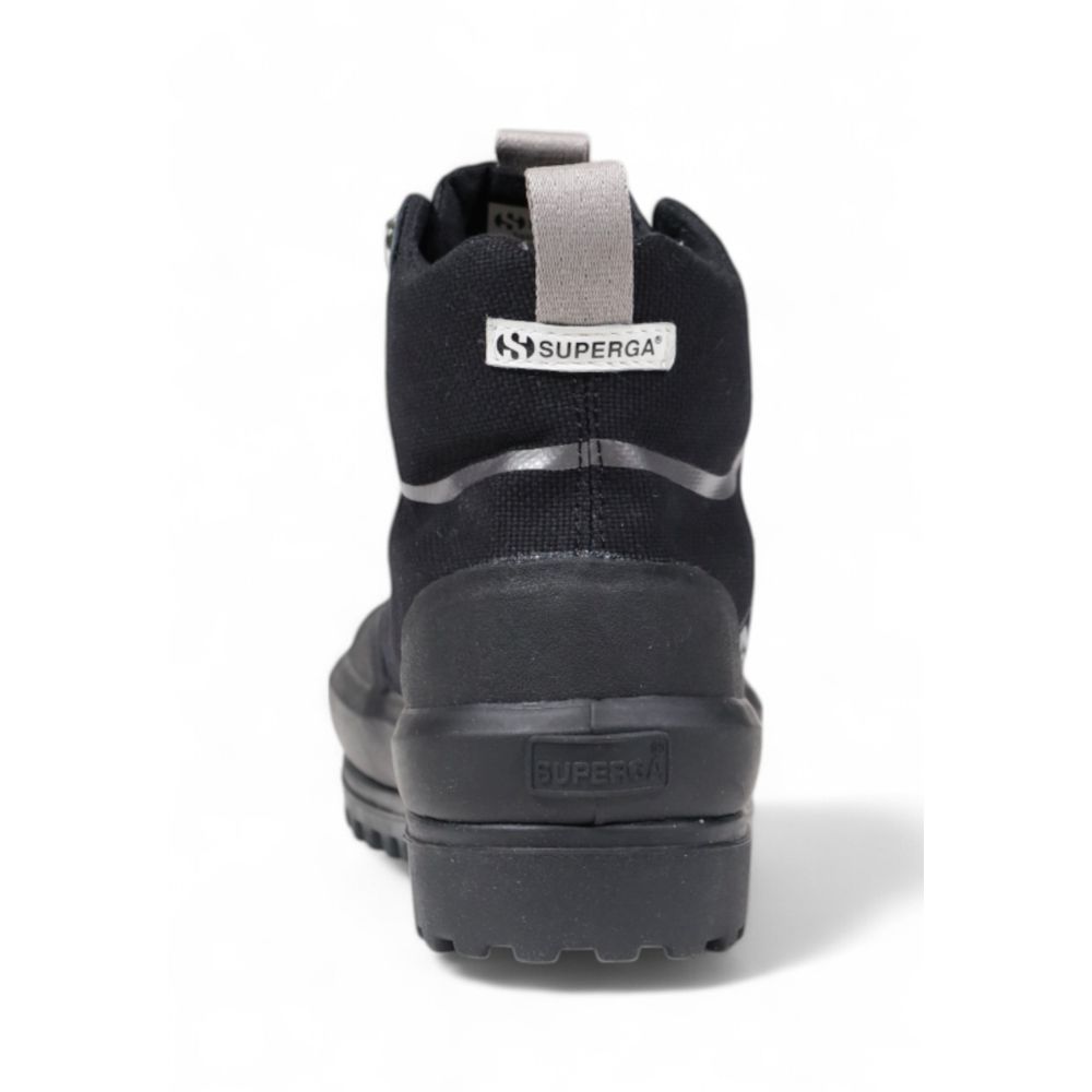 Superga Black Fabric Athletic Sneakers