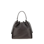 Brunello Cucinelli Brown Calf Leather Bos Taurus Shoulder Bag