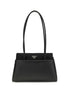 Prada Black Calf Leather Bos Taurus Shoulder Bag