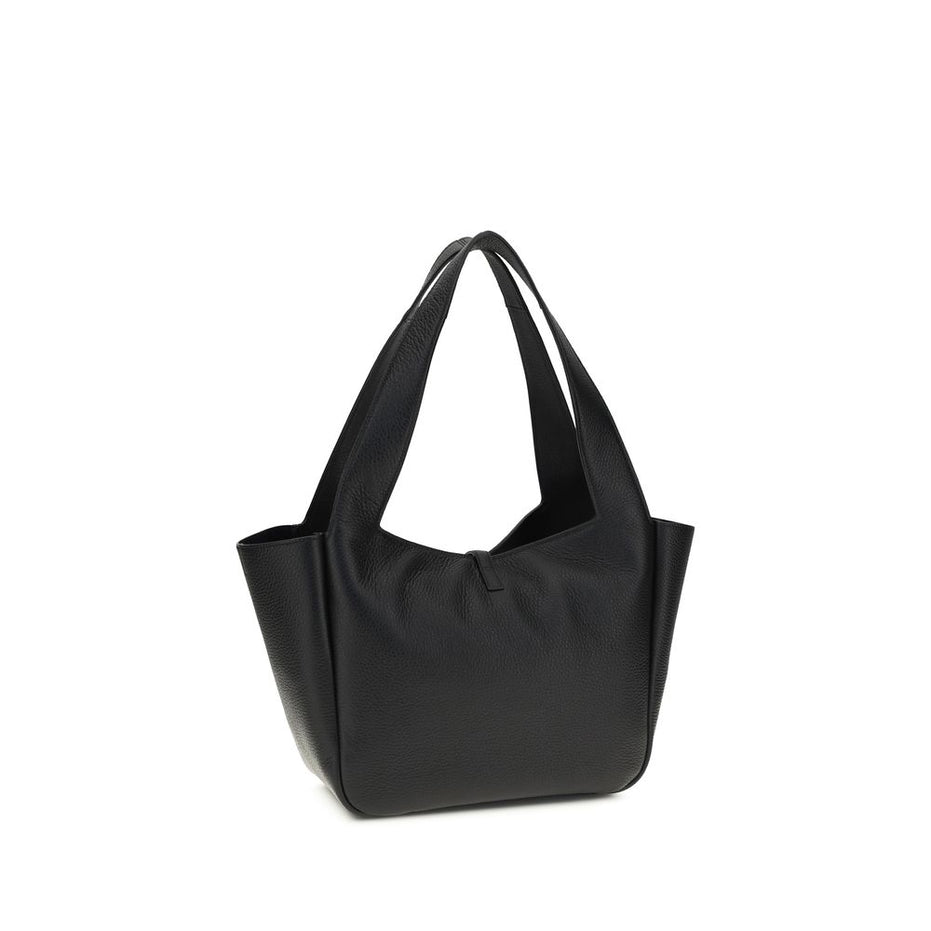 Saint Laurent Black Other Fibres Shoulder Bag