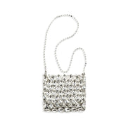 Self-Portrait Silver Polyester Shoulder Bag
