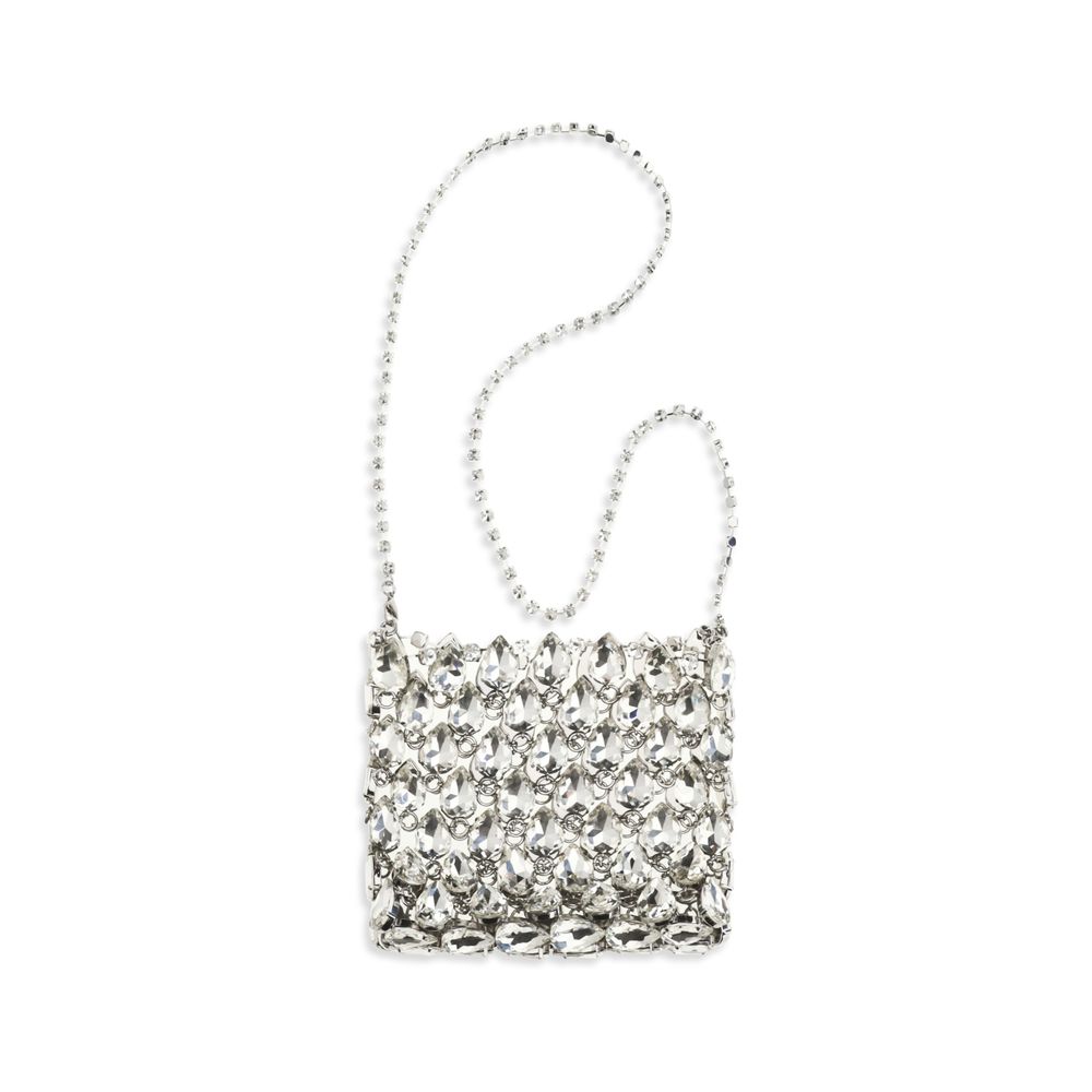 Self-Portrait Silver Polyester Shoulder Bag