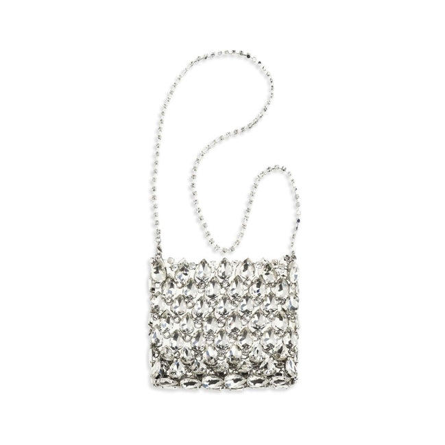 Self-Portrait Silver Polyester Shoulder Bag