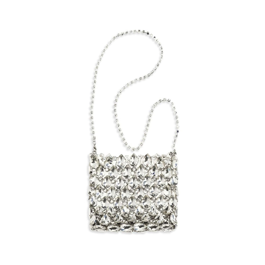 Self-Portrait Silver Polyester Shoulder Bag
