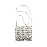 Self-Portrait Silver Polyester Shoulder Bag