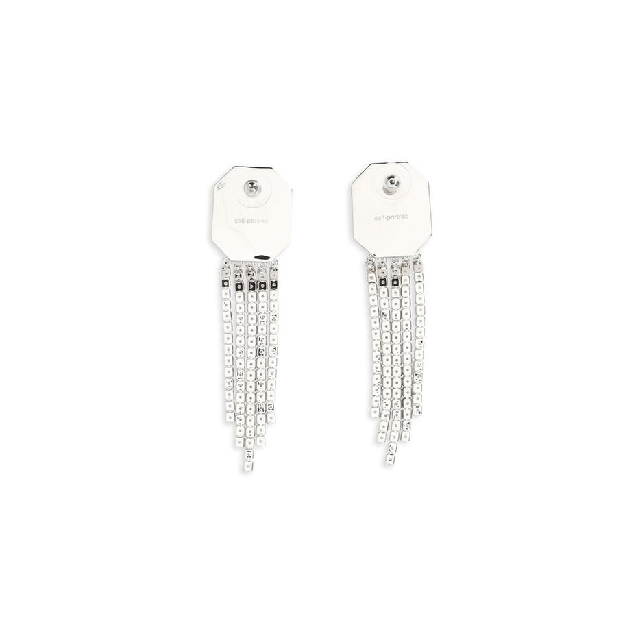Self-Portrait Silver Brass Earrings