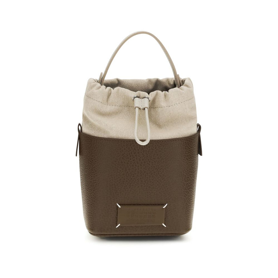 Maison Margiela Brown Calf Leather Bos Taurus Backet Bag