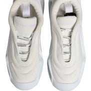 Dolce & Gabbana White Slip On Wave Low Top Sneakers Shoes