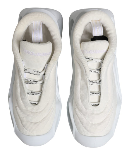 Dolce & Gabbana White Slip On Wave Low Top Sneakers Shoes