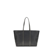 Valentino Garavani Black Calf Leather Bos Taurus Shoulder Bag