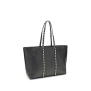 Valentino Garavani Black Calf Leather Bos Taurus Shoulder Bag