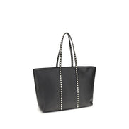 Valentino Garavani Black Calf Leather Bos Taurus Shoulder Bag