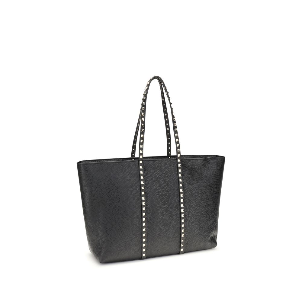 Valentino Garavani Black Calf Leather Bos Taurus Shoulder Bag