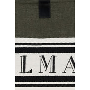Balmain Black Cotton Shoulder Bag