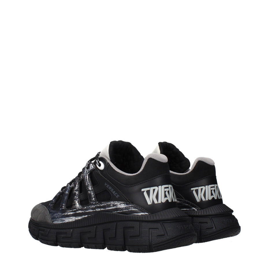 Versace Black Fabric Athletic Sneakers