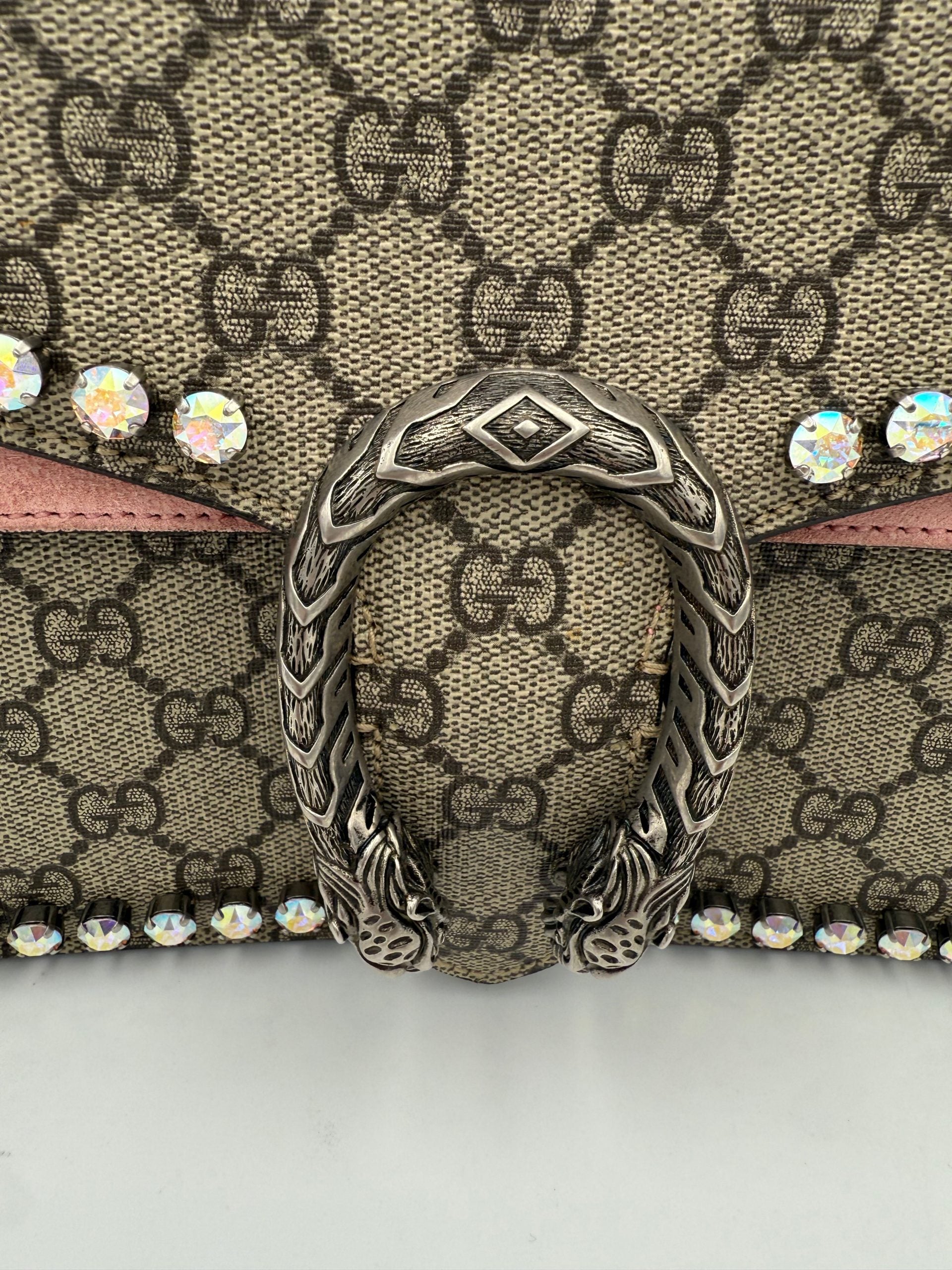 Τσάντα χειρός Gucci GUCCI DIONYSUS GG Supreme με διαμάντια