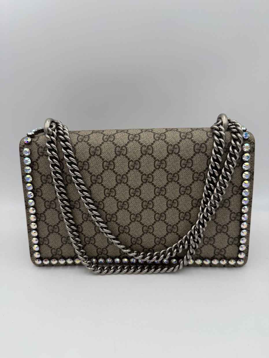 Τσάντα χειρός Gucci GUCCI DIONYSUS GG Supreme με διαμάντια