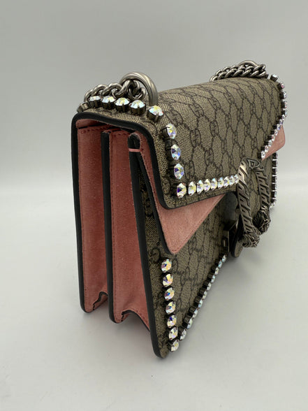 Gucci GUCCI DIONYSUS GG Supreme with Diamantes Handbag