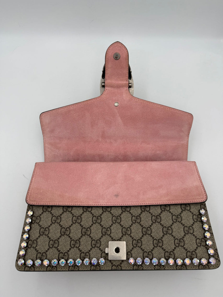 Τσάντα χειρός Gucci GUCCI DIONYSUS GG Supreme με διαμάντια