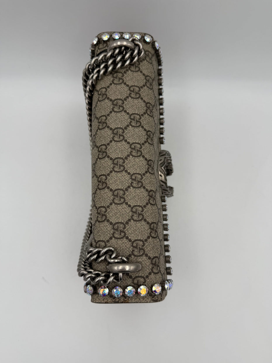 Τσάντα χειρός Gucci GUCCI DIONYSUS GG Supreme με διαμάντια