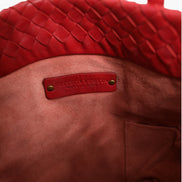 Bottega Veneta Red Intrecciato Leather Tote Bag